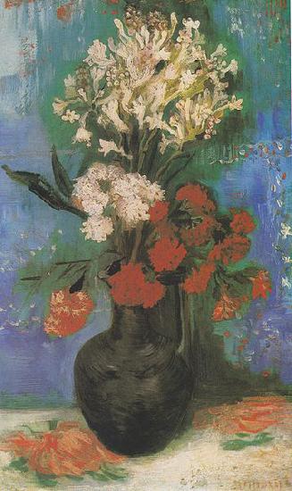 Vincent Van Gogh Vase of carnations and other flowers oil painting image